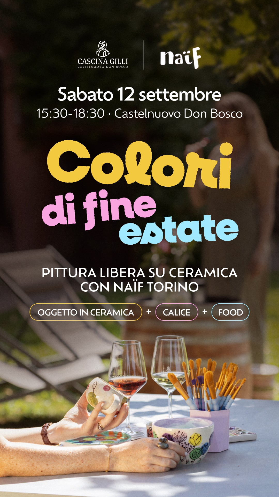 "Colori di fine estate": pittura su ceramica con Naïf Torino🎨sabato 12 settembre