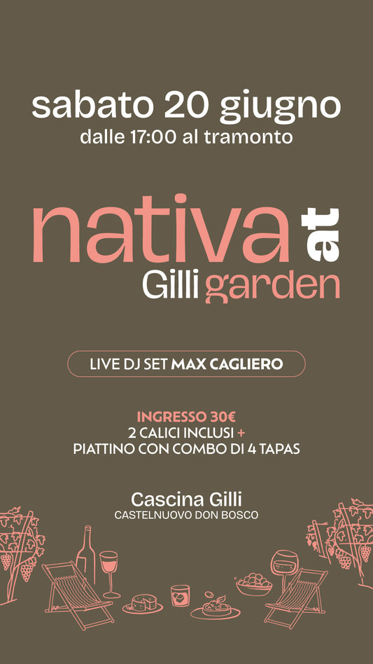 NATIVA @Gilli Garden: sabato 20 giugno